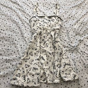 Novelty Print Cat Mini Dress